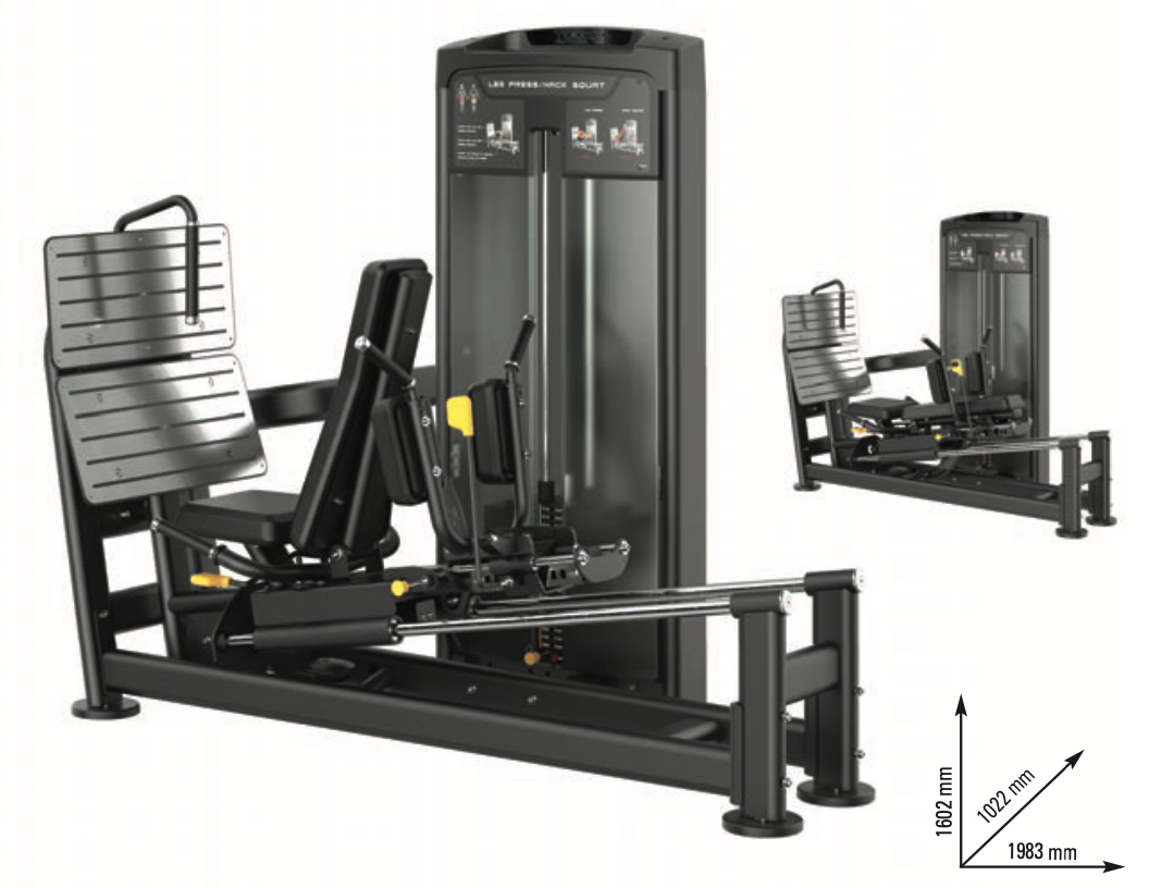 Horizontal leg press/hack squat - PLX-9500